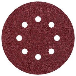 Image de Wolfcraft 2070100 - Disques abrasifs corindon auto-agrippants grain 80 Ø 125 mm