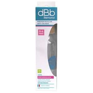 dBb Remond Biberon Régul'air en verre 240 ml avec tétine nouveau-né en caoutchouc sous boîte