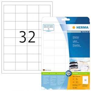 Herma 8643 Étiquettes 48,3 x 33,8 Premium A4 320 pièces Blanc