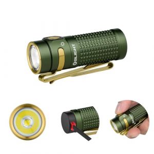 OLIGHT Baton 4 Lampe de Poche LED Rechargeable Haute Puissance 1300 Lumens170m Mini Torche Étanche pour Le Camping Voyage d'Urgence Vert