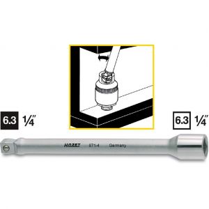 Hazet Rallonge, pivotante - Carré creux 6,3 mm (1/4 pouce) - Carré massif 6,3 mm (1/4 pouce) - Longueur totale: 101.5 mm - 871-4