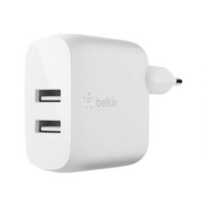 Belkin Boost Charge Chargeur secteur 2 ports USB-A 24 W avec câble USB-A vers micro-USB (Blanc)