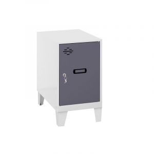 Image de Mini casier avec pieds 30 cm blanc et anthracite Simonlocker Simonrack