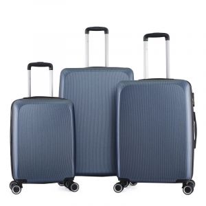 Lot de 3 valises rigides 379 Extensibles 55, 66 et 76 cm Bleu
