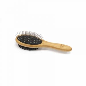 Brosse de Toilettage en Bambou "Double Face" 22cm Naturel Prix