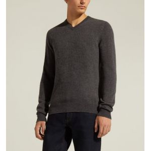 Image de Galeries Lafayette Pull cachemire homme Nachve col V Gris - Couleur Gris - Taille S