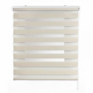 Store Jour/Nuit, store enrouleur en tissu double, Lin, 120 x 250cm - Lin