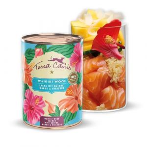 Terra Canis 6 x 400 g Menu Floralis Waikiki Woof : saumon, nourriture humide pour chiens