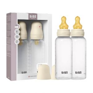 BIBS Baby BPA-freie Flasche Komplettset 2er-Pack Latex - Elfenbein