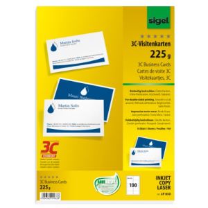 Sigel 10 cartes de visite 225 g/m2 (55 x 85 mm)