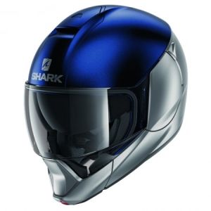 Shark Casque Evojet Dual Blank Mat Bleu Gris - Couleur Gris mat - Taille L