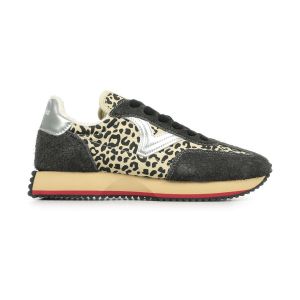 Victoria Baskets en nylon imprimé animal et cuir fendu femme Cosmos