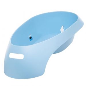 MonMobilierDesign TEGGI Baignoire ergonomique bébé avec thermomètre Bleu