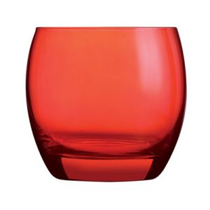 Arcoroc ARC Salto Color Studio Lot de 6 verres à whisky, Verre, rouge, Whisky 320ml