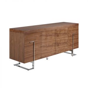 LesTendances Buffet placage noyer naturel quatre portes