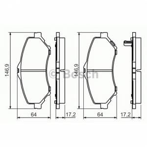 Bosch 4 plaquettes de frein 0986494493