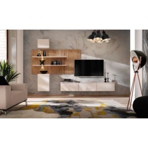 Ensemble meuble TV 'Gusto PW B" - Beige - L 280 x H 180 x P 45 cm