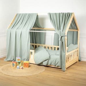 Sevira Kids Set de double ciel de lit cabane jeanne