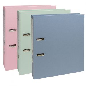 Exacompta Réf. 53239E - Carton de 10 classeurs à levier A4 Prem'Touch AUTENTIK - Dos de 80 mm - Mécanique 80 mm - Dimensions extérieures : 32 x 28,5 x 8 cm - Format à classer A4 - Assortis