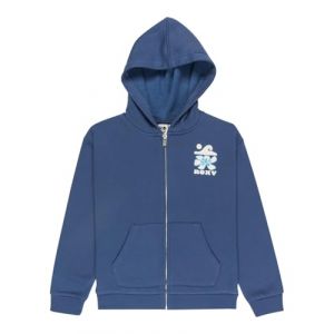 Roxy Fille Surf Feeling Zipped Brushed Sweater, Vintage Indigo, 10 Ans EU