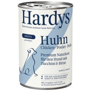 Hardys Sensitiv poulet avec courgette et poire p&acirc;t&eacute;e pour chien 24 x 800 g