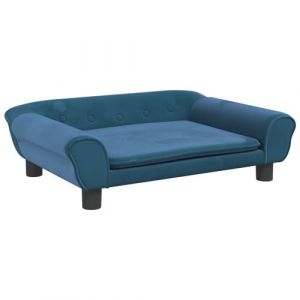 VidaXL Lit pour chien bleu 70x48x22 cm velours Blue