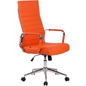 Image de Fauteuil de bureau Kol bus similicuir orange