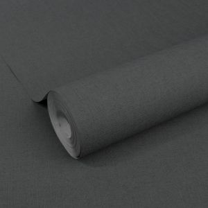 WOW Toys Papier peint intissé Uni Basic Textile I foncé 1005 x 52cm Anthracite