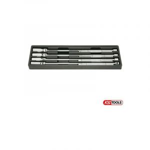 KS Tools Jeux de clés à bougies, longue à cardan, 12 pans, poignée en t, 4 piècs