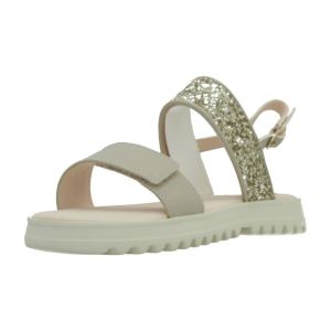 Geox J Sandal Coralie GIR, Beige/Platinum, 39 EU