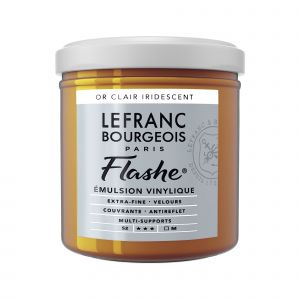 Lefranc & bourgeois Peinture Flashe vinylique - Or clair iridescent n&deg;834 - 125 ml -