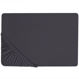 Beliani Drap-housse en coton 140 x 200 cm noir