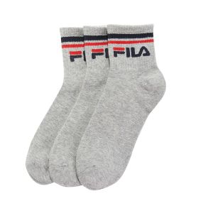 FILA Lot de 3 paires de chaussettes basses Gris + Gris + Gris - Taille 39/42;43/46;35/38