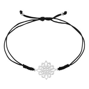 Cleor Bracelets Cordon en Or 375/1000 Blanc Femme multicolor - Taille Unique