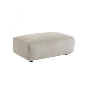 Pouf, repose-pieds pour canapé 3 places velours côtelé greige