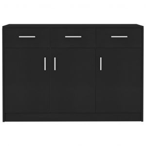 Image de VidaXL Buffet Aggloméré 110x34x75 cm Noir