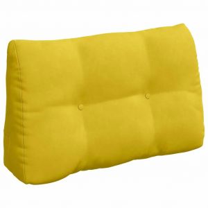 VidaXL Coussin De Dos Jaune 80 X 24 X 50 Cm Velours