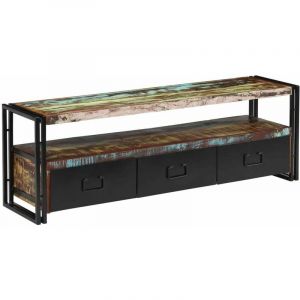 Image de Meuble télé buffet tv télévision design pratique bois de récupération m if 120 cm 2502156