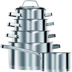 Smile Batterie de cuisine induction acier inoxydable 10 pièces MGK11 Plata 14728