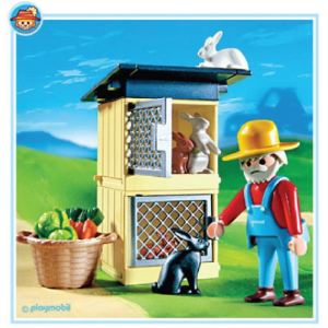 Image de Playmobil 4491 - Fermier et lapins