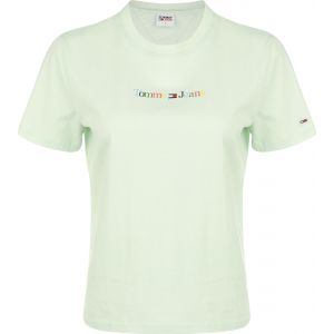 Tommy Jeans T-shirt droit signature coton Vert - Couleur Vert - Taille XS