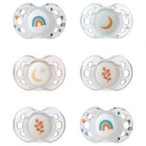 Image de Tommee tippee Sucettes Fun, Forme Orthodontique Symétrique, Silicone sans BPA, 18-36 Mois, Lot de 6