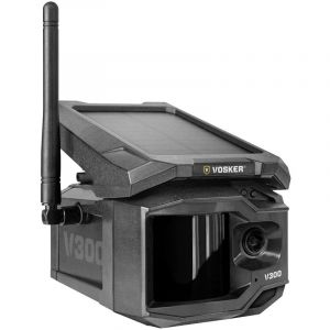Image de Vosker Cam&eacute;ra de surveillance V300 lte 1080 pixels Transfert d'images 4G, avec pince de fixation, del basse intensit&eacute;, enregistrement sonore,