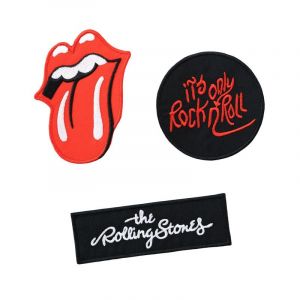 Grupo erik Set de patchs thermocollants Les Rolling Stones | Set de 3 patchs adhésifs pour tissu, accessoires musique