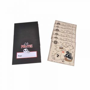 Lot De 6 Invitations D'anniversaire pirates Noir Prix