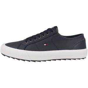 Tommy Hilfiger Homme Baskets Vulcanis&eacute;es Cleated Chaussures, Bleu (Desert Sky), 43 EU