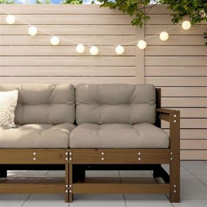 Image de VidaXL Canapé d'angle marron miel bois de pin solide, canapé de jardin, canapé d'extérieur, canapé de patio, sofa de jardin, canapé sectionnel