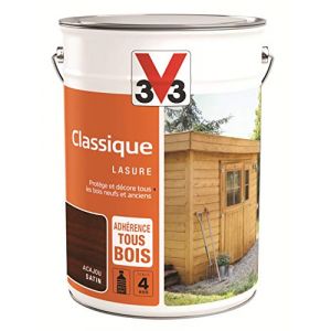 Image de V33 Lasure Bois Extérieur Classique Acajou Satin 5L