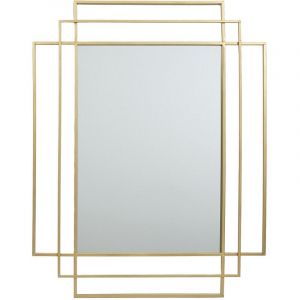 Miroir art déco doré - 97x70x3 cm