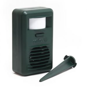 wiltec Catwatch Répulsif à ultrasons pour chats – 95 x 155 x 50 mm – pour 88 m² – sans fil, détecteur de mouvement à distance de jusqu'à 10 m –